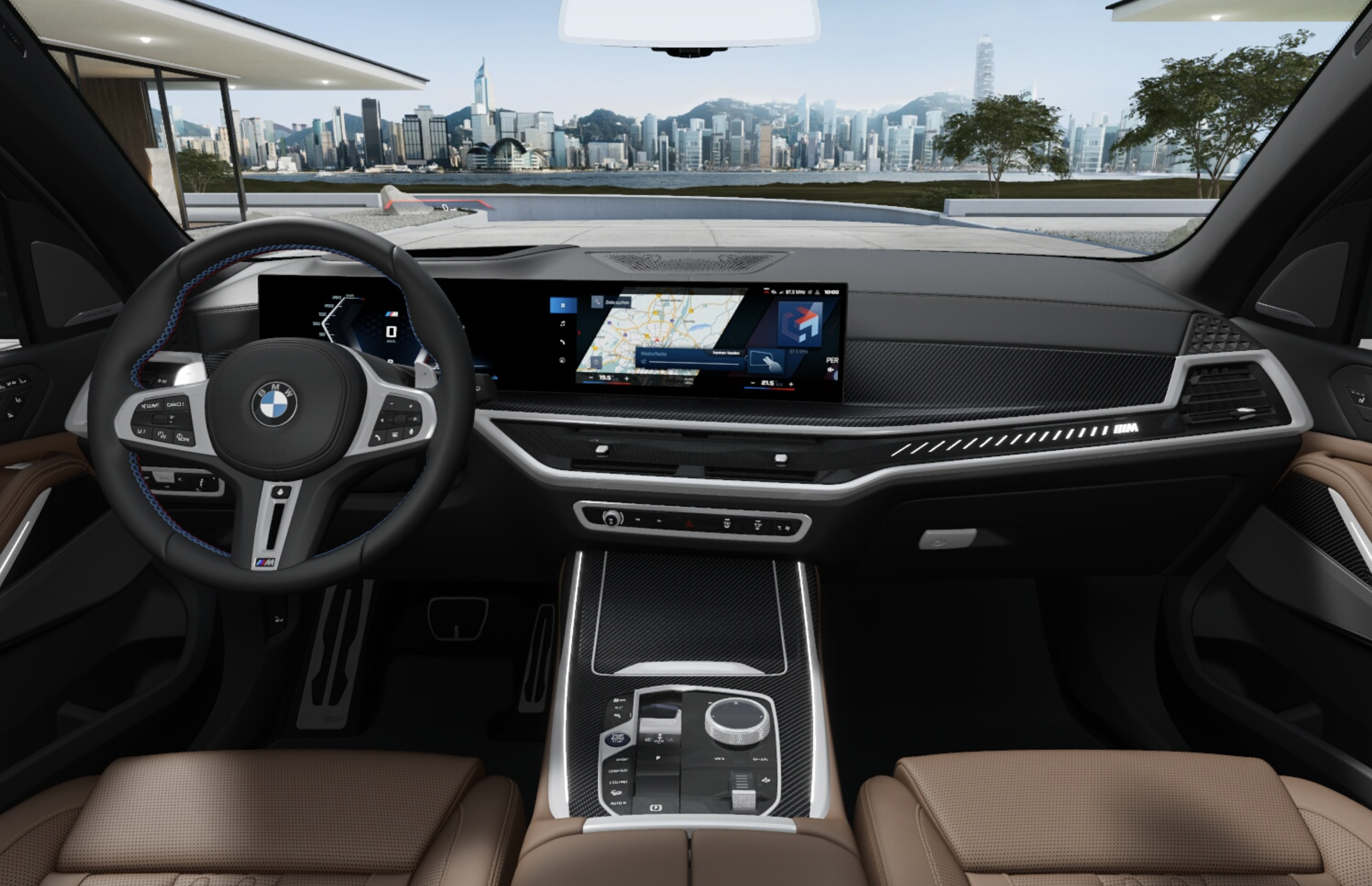 BMW X7 M60i xDrive | facelift | skladem | nové české auto | velké sportovní luxusní SUV | benzín V8 biturbo | modrá Tanzanite Individual metalíza | hnědá kůže | maximální výbava | VIP sleva | ihned k předání | nákup online | AUTOiBUY.com
